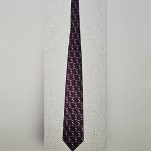 Bruno Rossi 100% Silk Tie | Burgundy Navy Geometric | Classic Men’s Tie